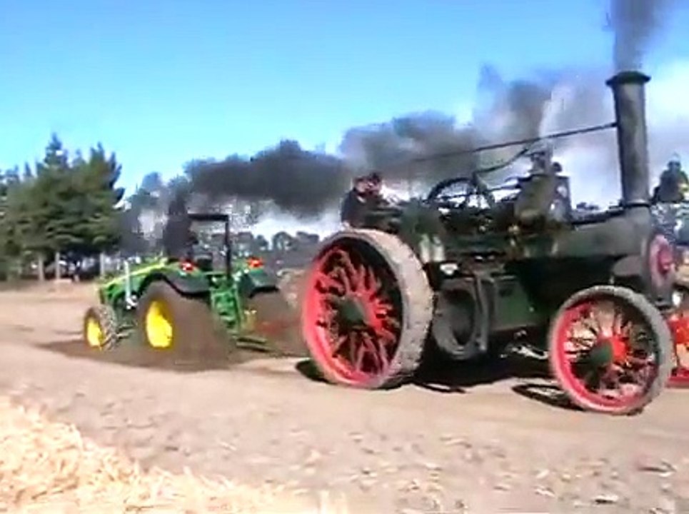 John Deere vs Steam Tractor