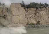 Landslide at Historic Suspension Bridge in Pakistan's Gilgit-Baltistan Region