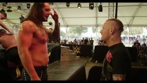 Corey Taylor Punches wrestler Baron Corbin In The head - Aftershock Festival