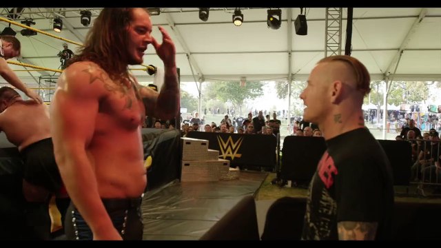 Corey Taylor Punches wrestler Baron Corbin In The head - Aftershock Festival