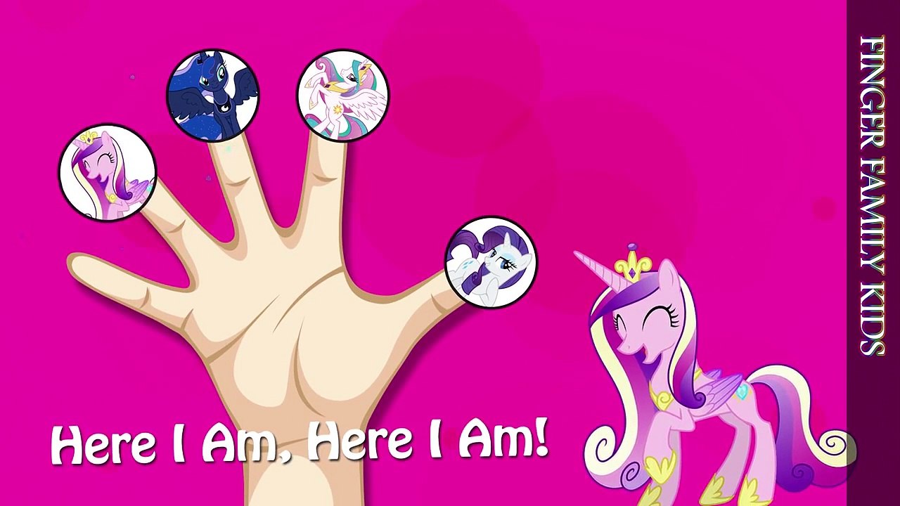 Finger Family Song My Little Pony MLP pt 2 Rarity Celestia Luna Cadence Spike Nursery Rhym