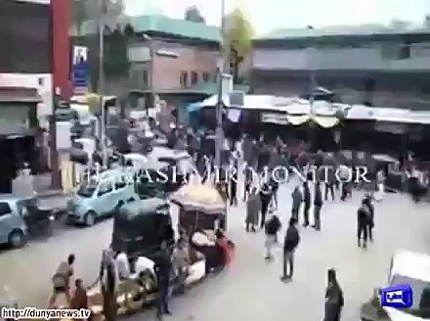 Dunya News- Srinagar earthquake footage.