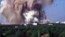 Suriye’de yaşanan bir patlama izleyenleri dehşete düşürdü