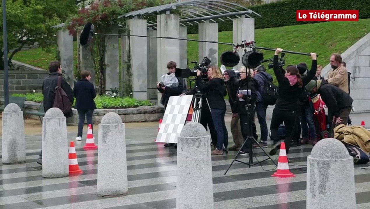 Brest. "Rester Vertical" en tournage rue de Siam