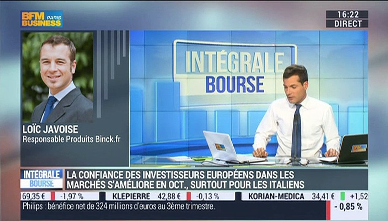 Le baromètre mensuel de Binck.fr: la confiance des investisseurs européens s'améliore en octobre - 26/10