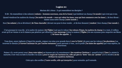 Evangile selon Thomas / Interpretation gnostique