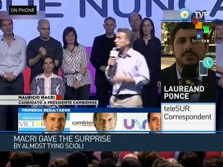 Argentine: Macri Surpasses Poll Projections