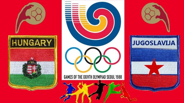 Handball гандбол kezilabda rukomet Iztok Puc SEOUL 1988. HUNGARY JUGOSLAVIJA