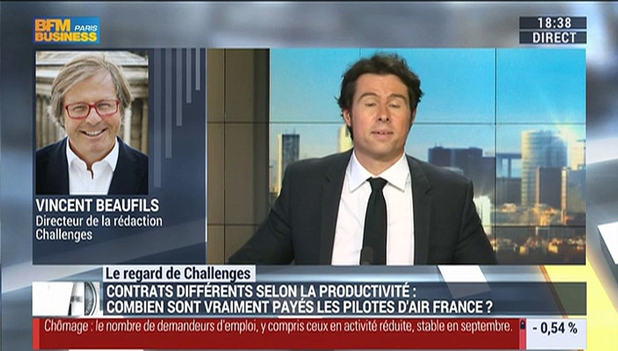 Le regard de Challenges: Le DRH d'Air France propose de rémunérer les pilotes en fonction de leur productivité - 26/10