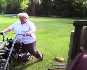 Grandma Motorcycle FAIL