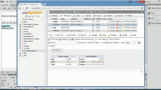 simple php tutorial part-2 (creating database and input form in php)