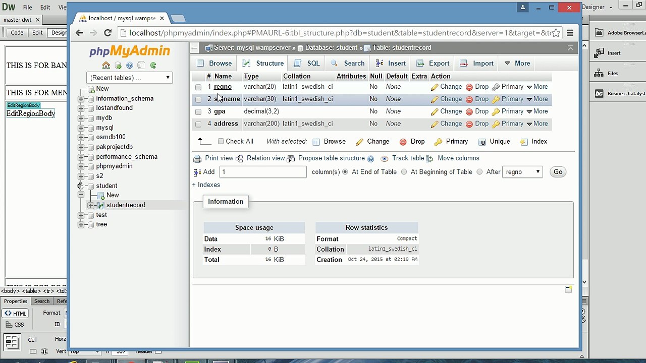 simple php tutorial part-2 (creating database and input form in php)