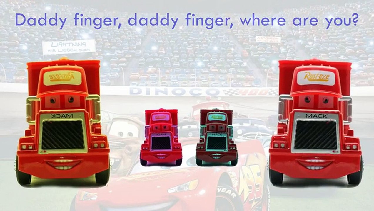 Cars Finger Family Song Daddy Finger Nursery Rhymes Mack McQueen Mater Francesco Full anim