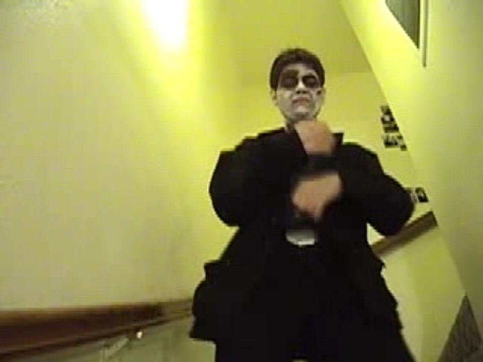 A Zombie Vampire Nerd Busting his Dance