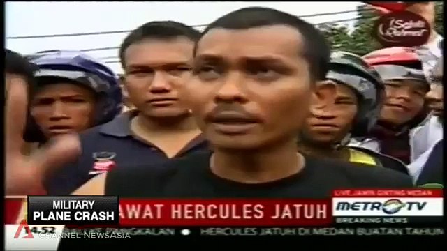 indonesia military plane crashes into hotel : 113 killed