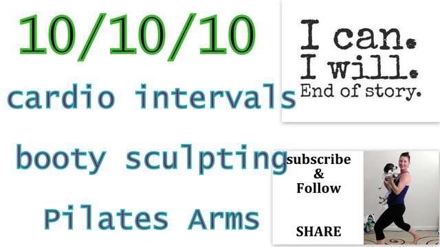 Low Impact Cardio & Aerobics Weight Loss Workout: Cardio Intervals/Booty Sculpt/Pilates Toned Arms