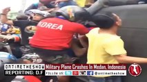 Indonesia Plane crash 2015 - Moment Military Plane Crashes In Medan C-130 Hercules [RAW VI