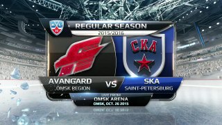 Avangard Omsk vs SKA St. Petersburg Highlights 26.10.2015 RUSSIA: KHL