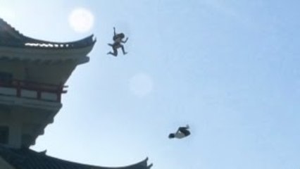 忍者女子高生 | 制服で大回転 | japanese school girl chase #ninja