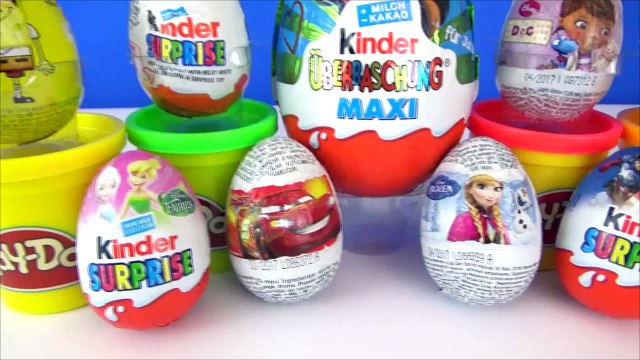 SURPRISE EGGS: Kinder Disney Frozen Cars Minions Avengers Spongebob Kinder Maxi