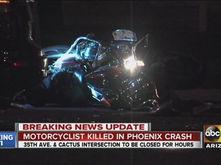 Motorcyclist killed in Phoenix crash