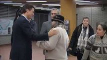 Justin Trudeau (Canadas next Prime Minister) greets people at Montreal subway after elect