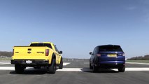 Supercharged showdown! Hennessey VelociRaptor Vs Range Rover Sport SVR - Top Gear Magazine