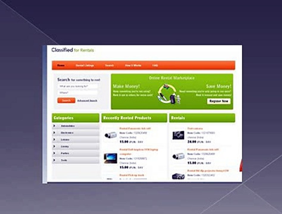 Rental Classified Script