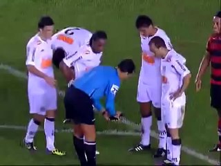 Ronaldinho Free Kick Goal - Ronaldinho vs Santos 2011