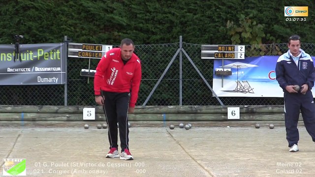 Mène 4, Finale G. Poulet contre L. Corgier, Sport Boules, Saint-Chef 2015