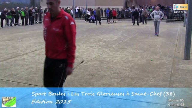 Mène 7, Finale G. Poulet contre L. Corgier, Sport Boules, Saint-Chef 2015