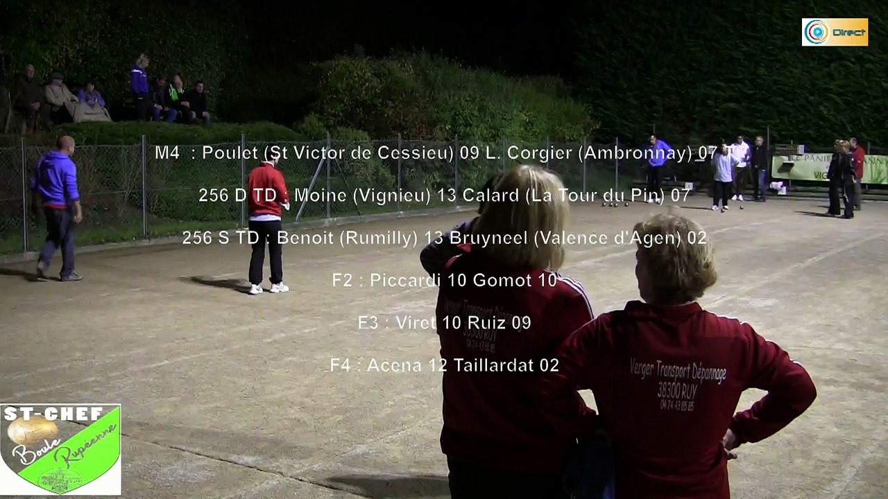 Fin des concours féminin e double, F2 et F3, Sport Boules, Saint-Chef 2015