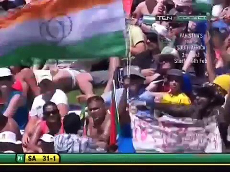 Zaheer Khan destroys Hashim Amla_s stumps - Classic left arm -