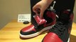 Air Jordan 1 Retro High OG Bred Banned on feet