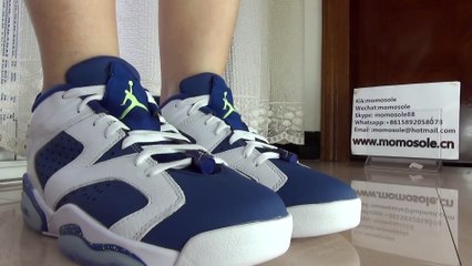 Authentic Air Jordan 6 Ghost Green low on foot frommomosole.cn