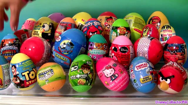 Huge Toy Surprise Eggs Planes Skylanders AngryBirds Thomas Batman Superman Kinder Disney b