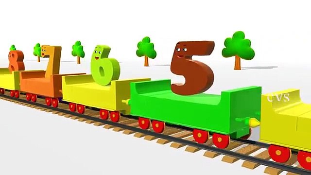 Learn Numbers For Children - 3D Animation Numbers Train Song for children