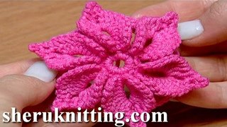 Crochet 3D Flower Tutorial