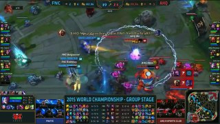Amazing Final Fight and Ending of the Game (FNC vs AHQ) 2015 League of Legends World Champ