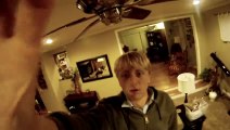 A GoPro Mounted To A Ceiling Fan
