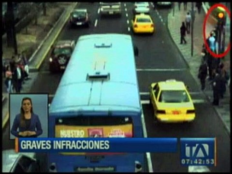 Graves infracciones de tránsito son captadas por las cámaras de la AMT