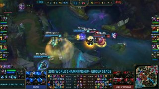 Amazing Play by Fnatic (FNC vs AHQ) 2015 League of Legends World Championship