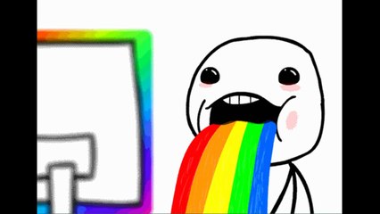 Puking rainbow meme