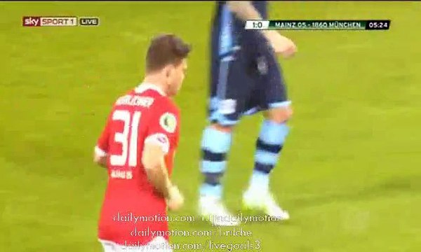Florian Niederlechner Fantastic Goal - Mainz 1-0 1860 Munchen - DFB Pokal - 27.10.2015
