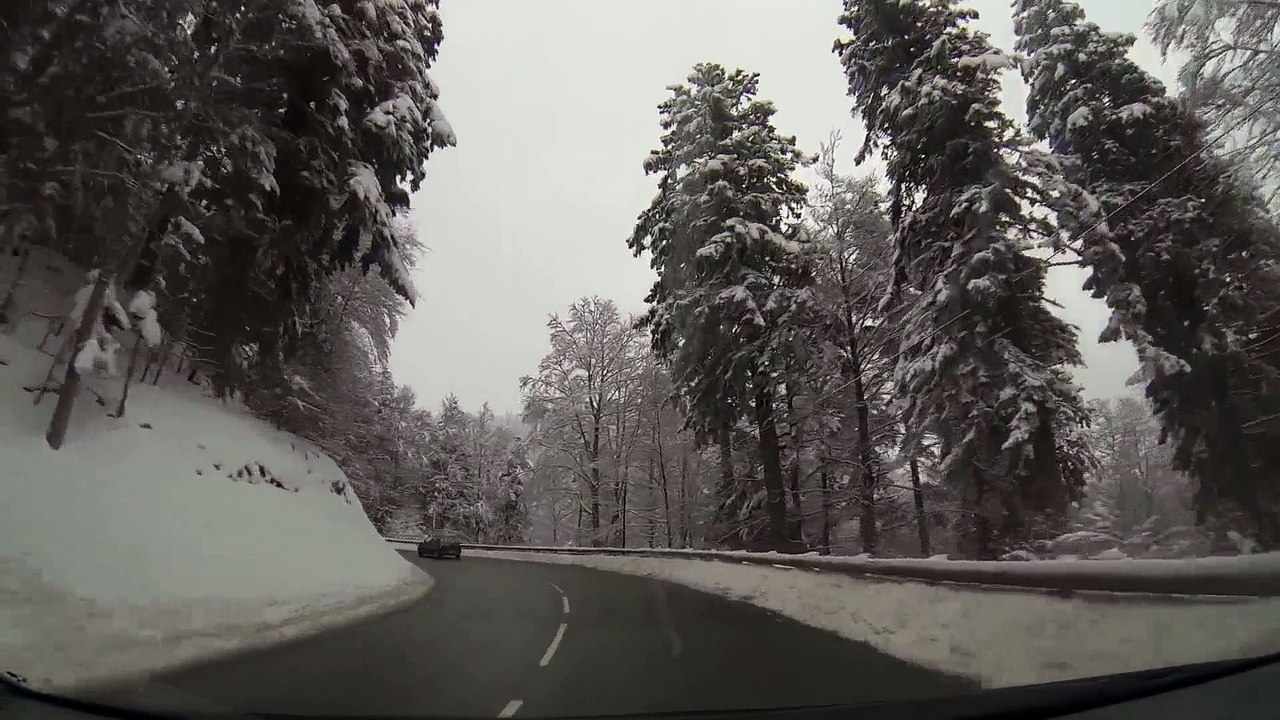 Driving in Vosges (27-01-2015) - Longemer à l'Auberge des 3 fours