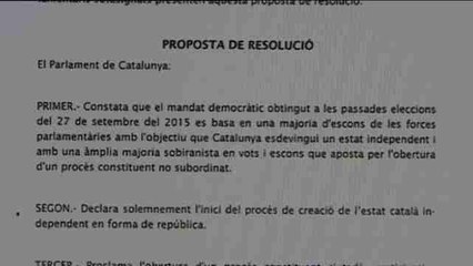 Junts pel Sí y la CUP pactan el inicio de la independencia
