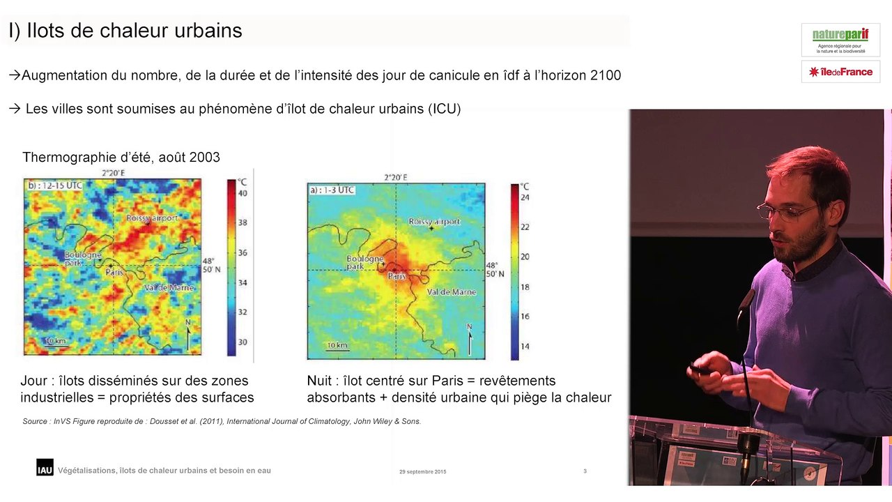 Nicolas CORNET - Végétalisation, îlot de chaleur urbain et besoins en eau