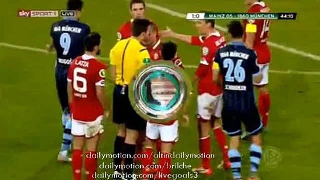 Pierre Bengtsson RED CARD - Mainz 05 v. 1860 Munchen - DFB Pokal - 27.10.2015