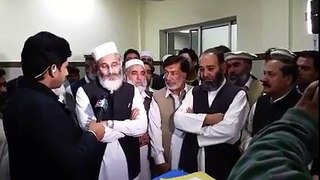 Amir Jamaat-e-Islami Pakistan Siraj Ul Haq DHQ hospital Timergara visit after the earthquake