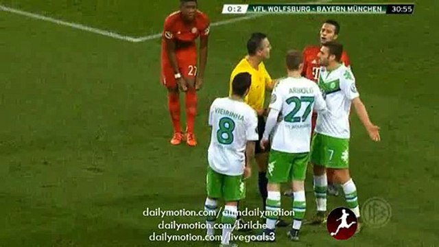David Alaba Gets Injured - Wolfsburg vs Bayern - DFB Pokal - 27.10.2015